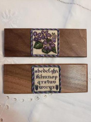 Kit 251-252 SOB  Violets    Alphabet on Walnut boards